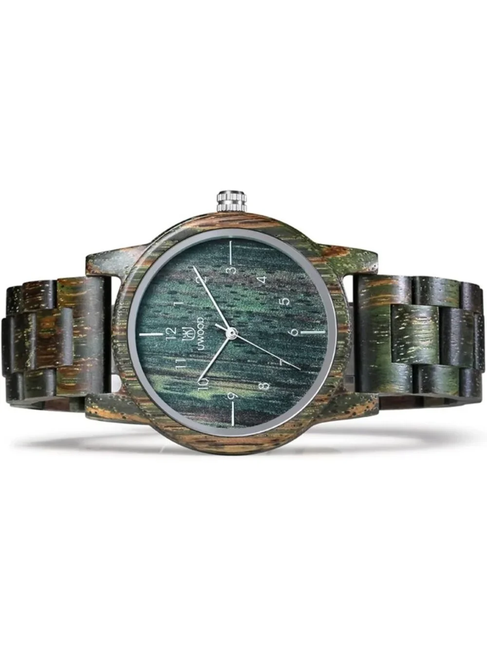 Men's Green Analog Unisex Natural Handmade Adjustable Waterproof Wooden Watch